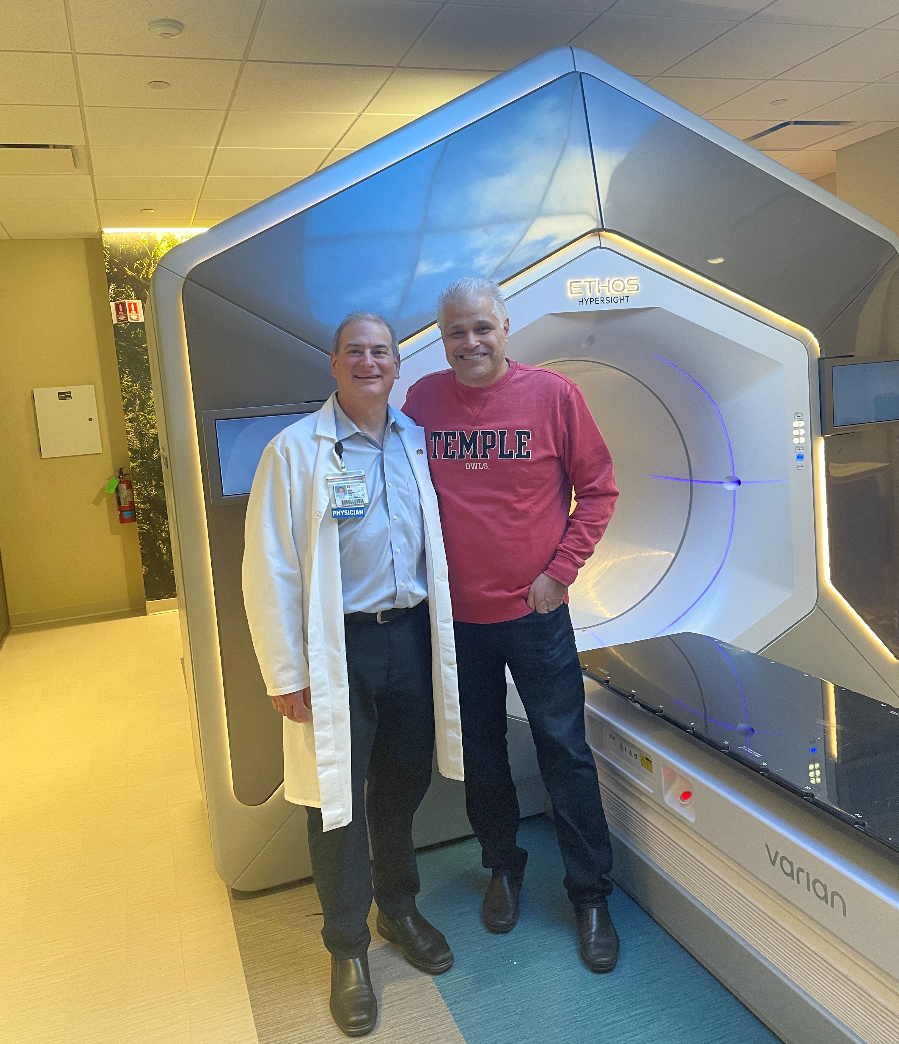 Valentino Cardillo with his radiation oncologist, Dr. Eric Horwitz.